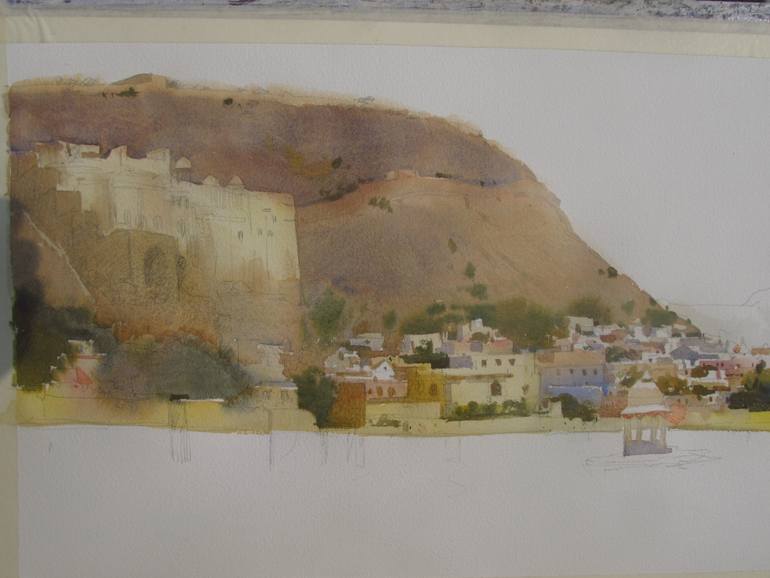 Original Realism Landscape Painting by Bhargavkumar Kulkarni