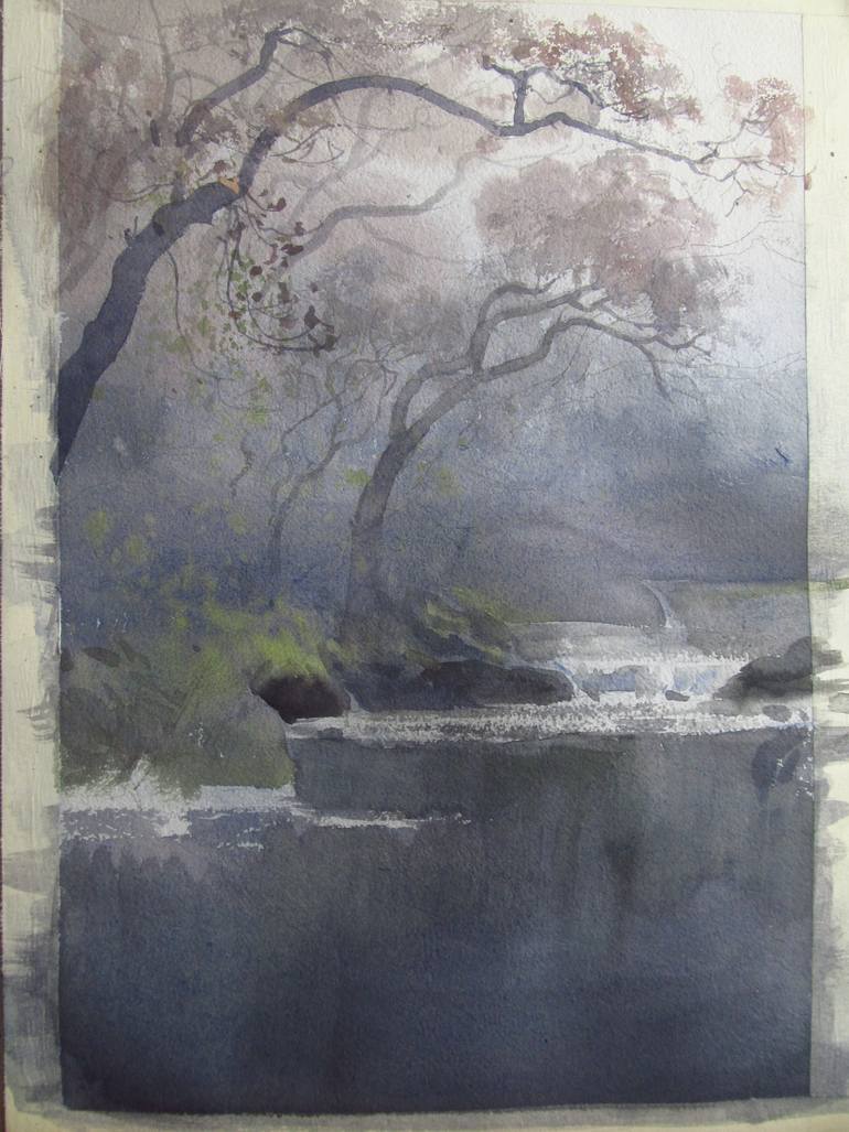Original Impressionism Landscape Painting by Bhargavkumar Kulkarni