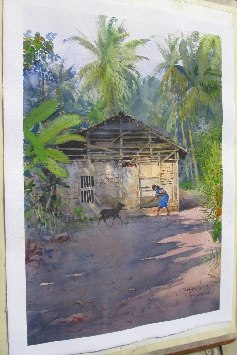 Original Realism Landscape Painting by Bhargavkumar Kulkarni