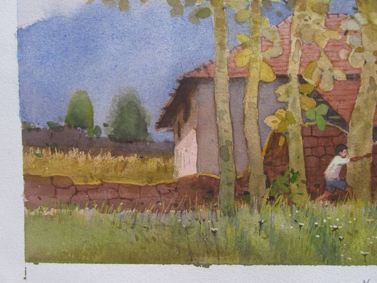 Original Realism Landscape Painting by Bhargavkumar Kulkarni