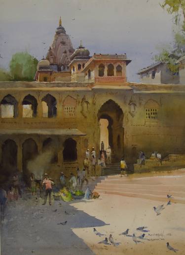 Original Impressionism Architecture Paintings by Bhargavkumar Kulkarni