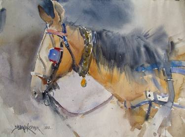 Original Impressionism Horse Paintings by Bhargavkumar Kulkarni