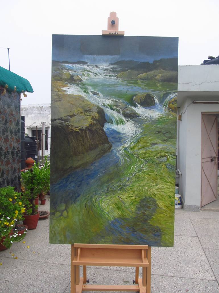 Original Impressionism Water Painting by Bhargavkumar Kulkarni