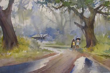 Original Fine Art Rural life Paintings by Bhargavkumar Kulkarni