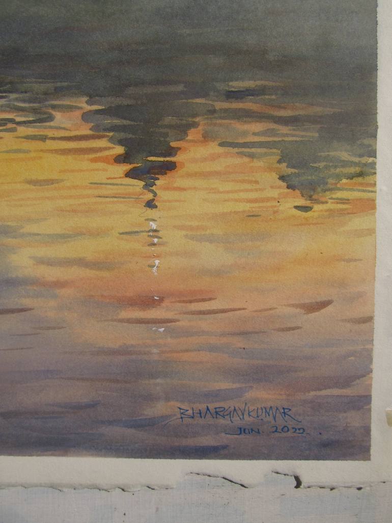 Original Impressionism Water Painting by Bhargavkumar Kulkarni