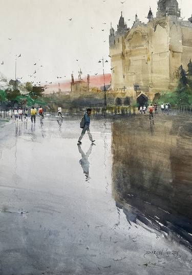 Original Impressionism Architecture Paintings by Bhargavkumar Kulkarni