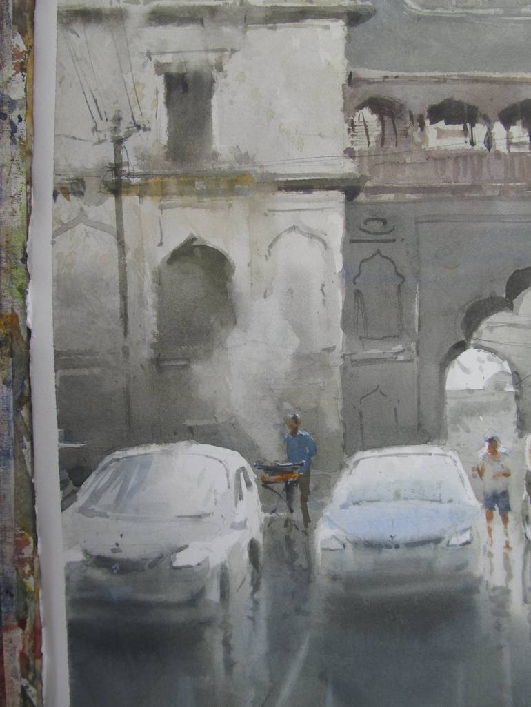 Original Impressionism Cities Painting by Bhargavkumar Kulkarni