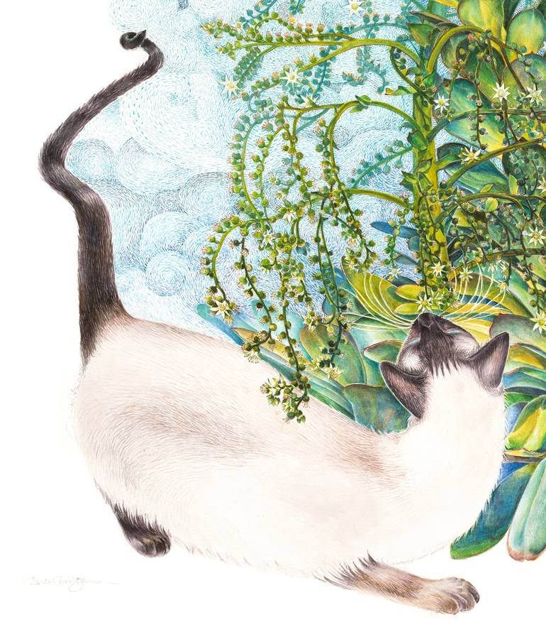 Original Illustration Animal Painting by Dorte Christjansen