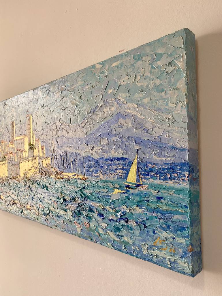 Original Impressionism Seascape Painting by Liudmila Sun