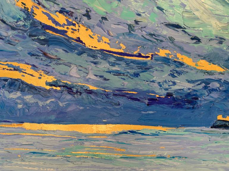 Original Impressionism Seascape Painting by Liudmila Sun