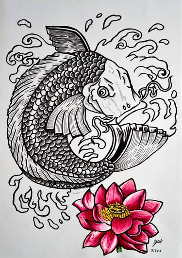 Original Fish Drawing by Yuli Yap