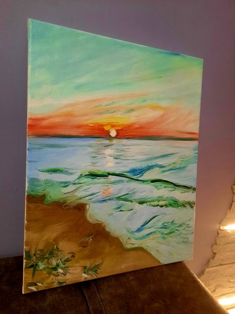 Original Impressionism Beach Painting by Iryna Koval'Chuk