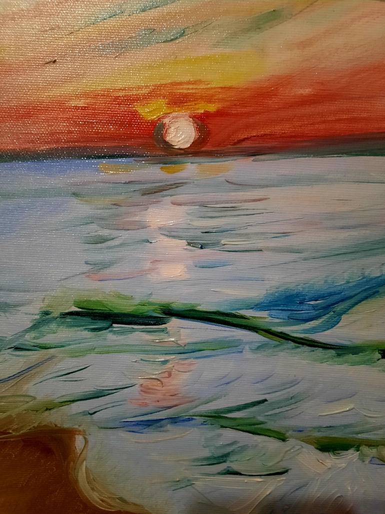 Original Impressionism Beach Painting by Iryna Koval'Chuk