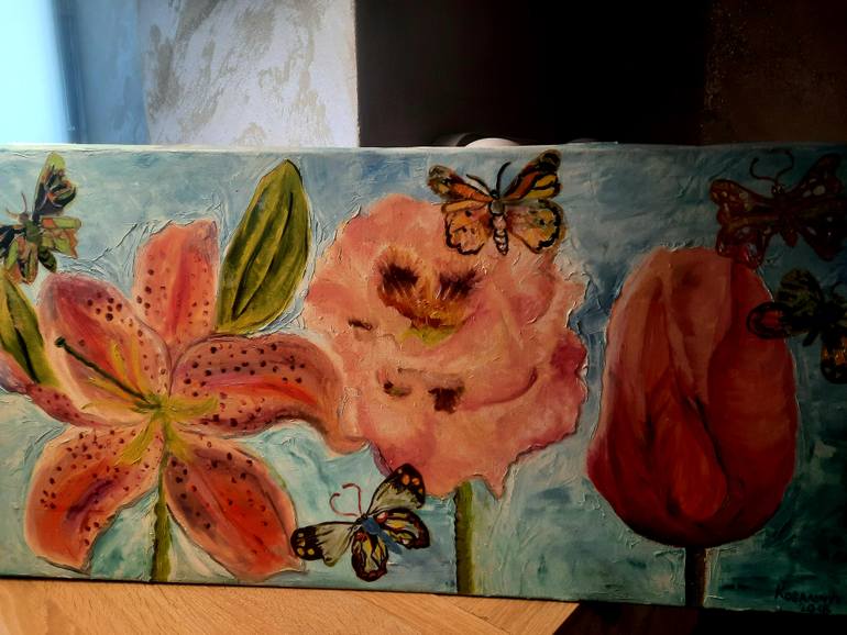 Original Impressionism Floral Painting by Irina Koval'Chuk