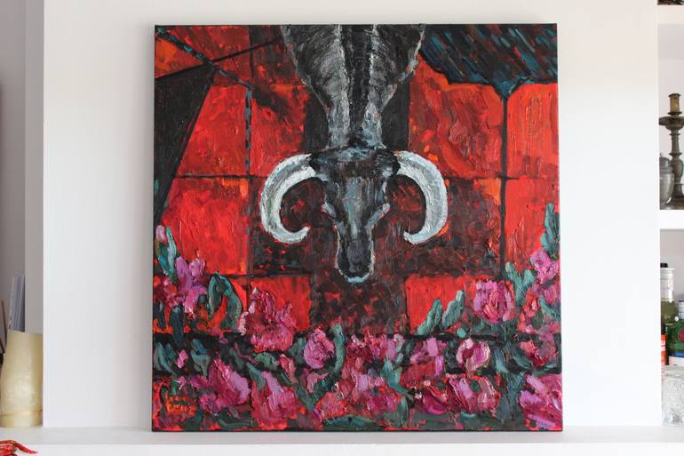 Original Abstract Expressionism Animal Painting by Lena Done