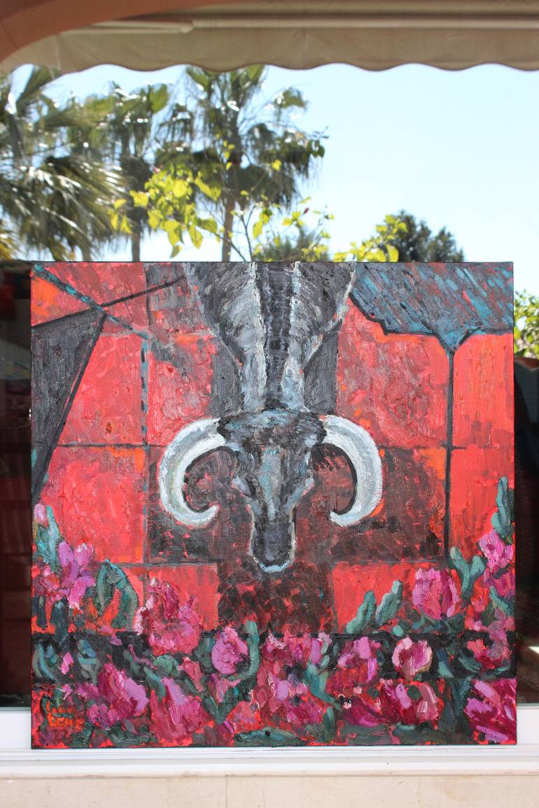 Original Abstract Expressionism Animal Painting by Lena Done