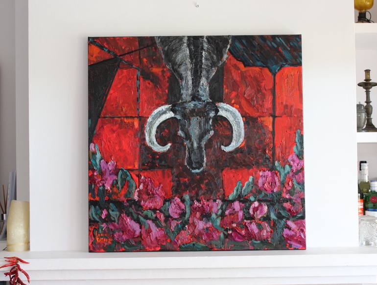 Original Abstract Expressionism Animal Painting by Lena Done