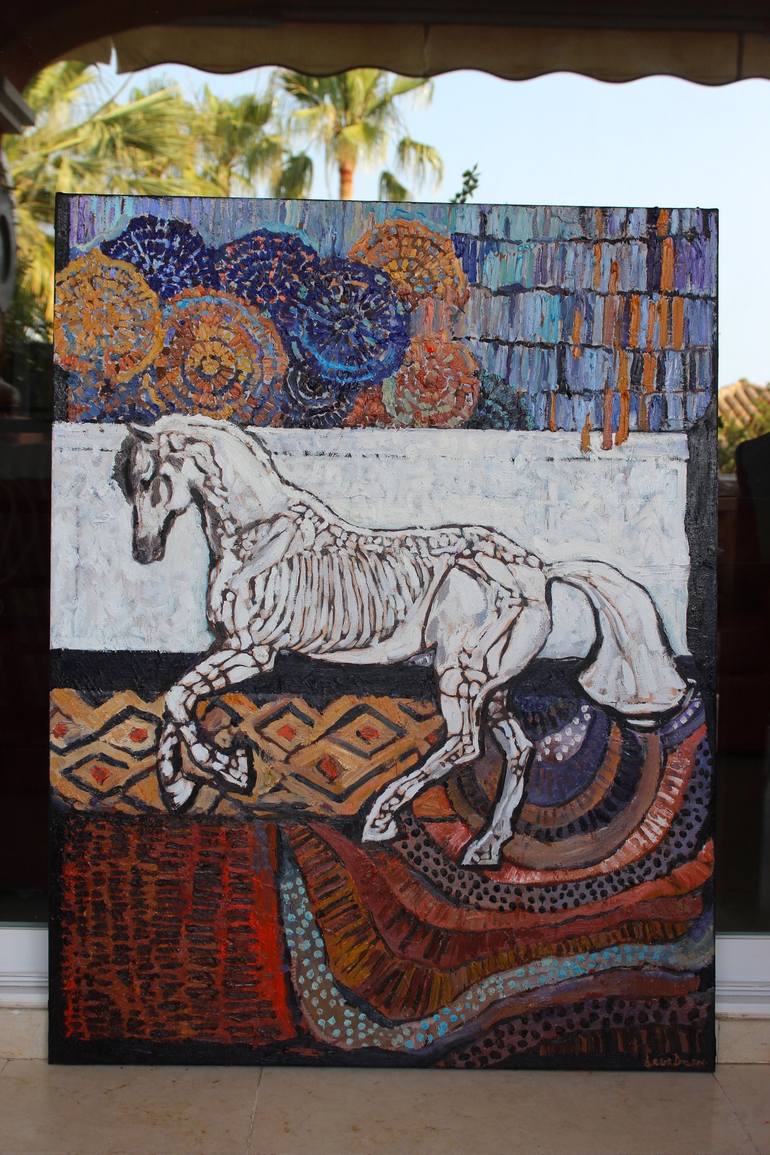 Original Figurative Horse Painting by Lena Done