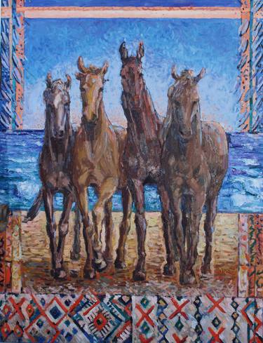 Print of Horse Paintings by Lena Done