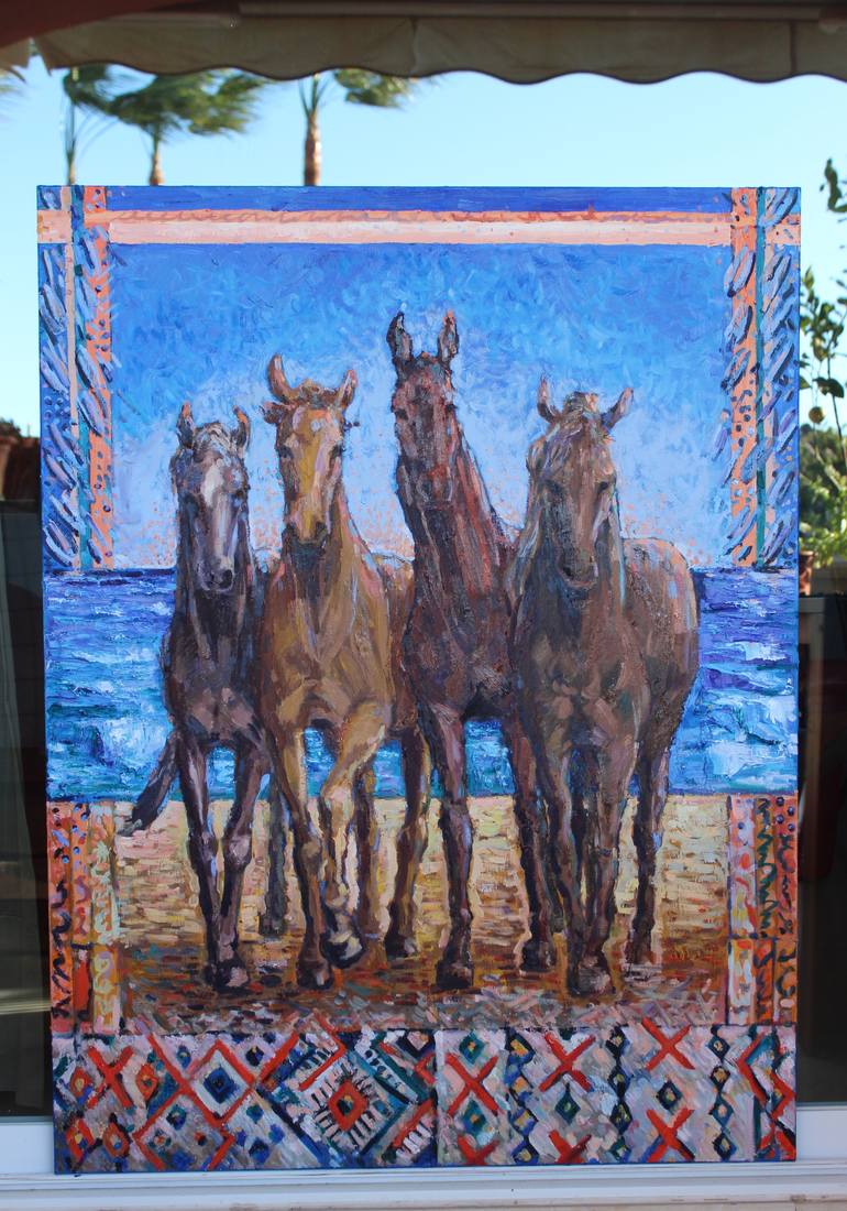 Original Figurative Horse Painting by Lena Done