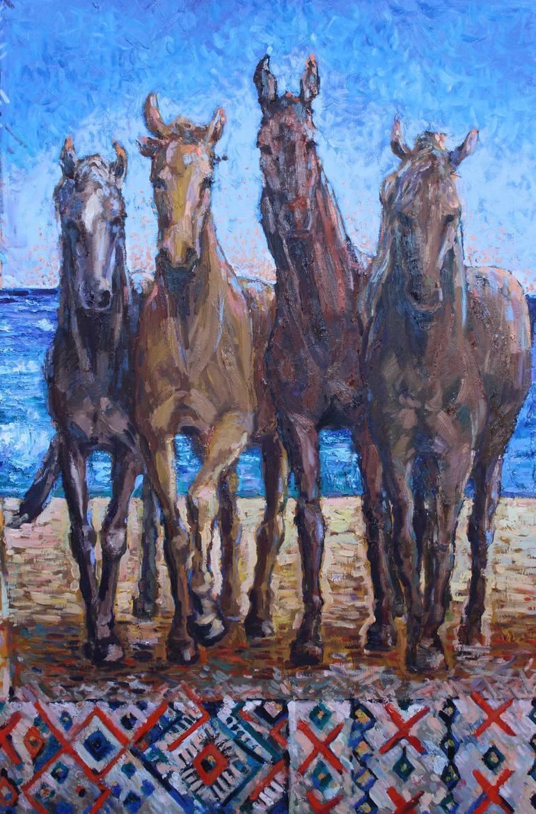 Original Horse Painting by Lena Done