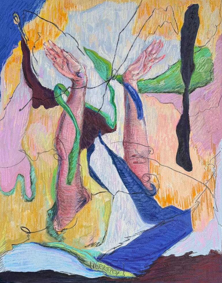 Original Surrealism Abstract Painting by Lena Done