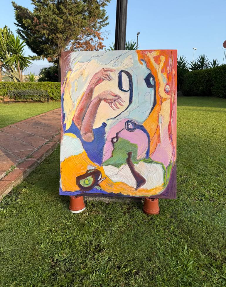 Original Surrealism Abstract Painting by Lena Done