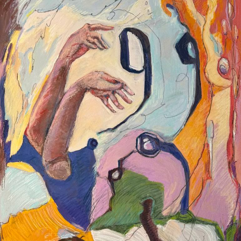 Original Surrealism Abstract Painting by Lena Done