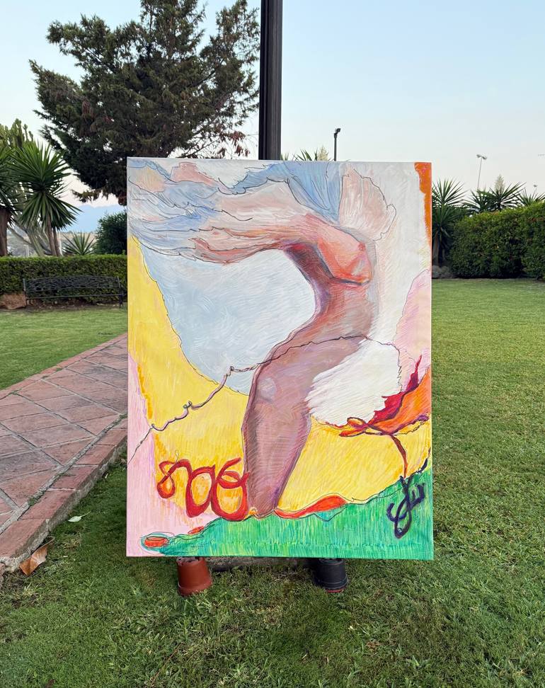 Original Abstract Body Painting by Lena Done