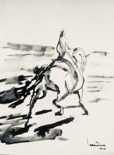 Print of Minimalism Horse Drawings by Lena Done