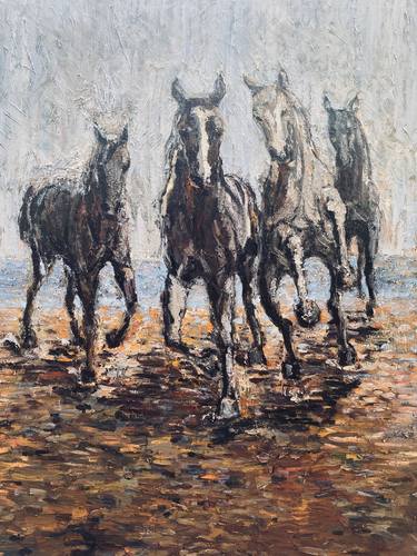 Print of Figurative Horse Paintings by Lena Done