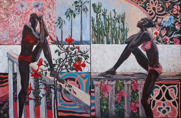 Original Figurative Floral Painting by Lena Done