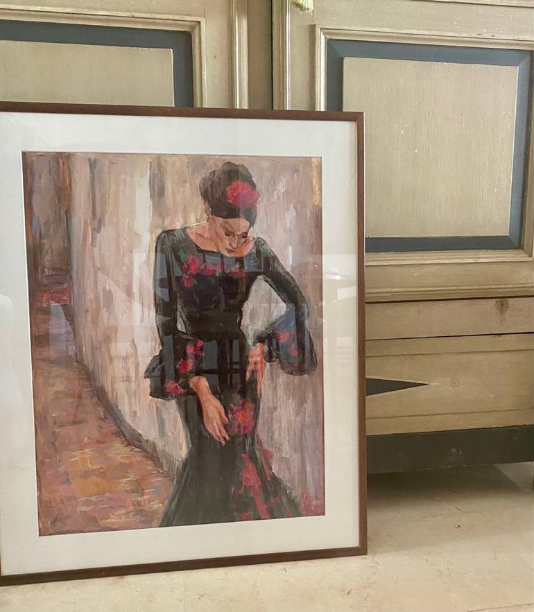 Original Impressionism Women Drawing by Lena Done