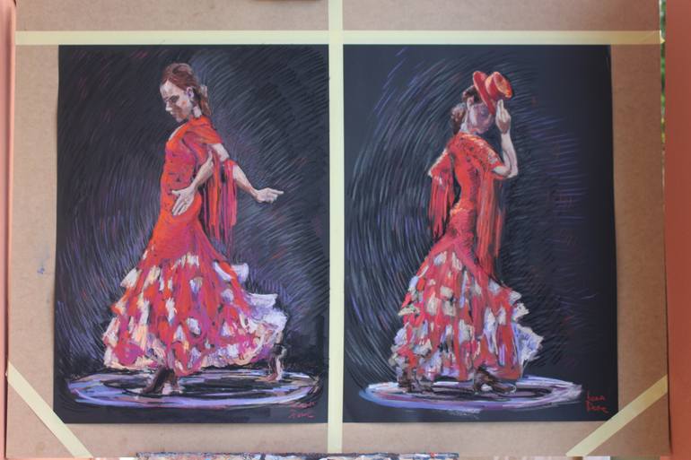 Original Figurative People Drawing by Lena Done