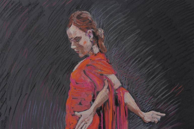 Original Figurative People Drawing by Lena Done