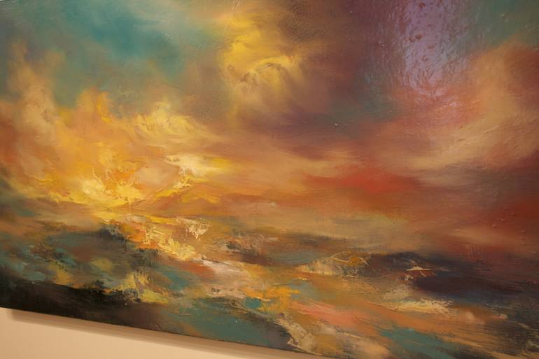 Original Abstract Expressionism Landscape Painting by Hannah Jung