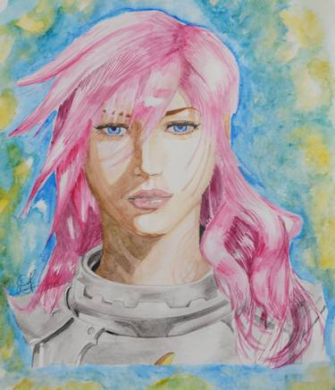 Lightning done in watercolor thumb