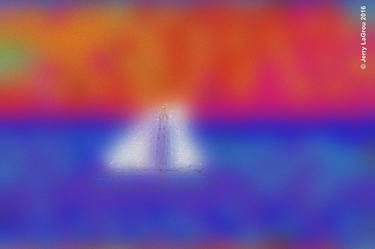 Print of Abstract Boat Mixed Media by Jerry LaGrou