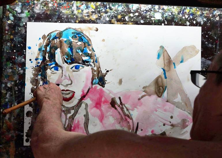 Original Expressionism Nude Painting by Michel Gordon Tardio