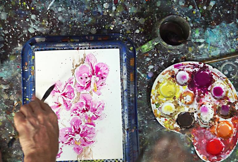 Original Impressionism Floral Painting by Michel Gordon Tardio