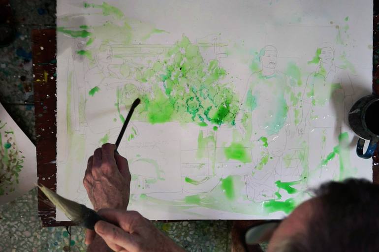 Original Expressionism People Painting by Michel Gordon Tardio