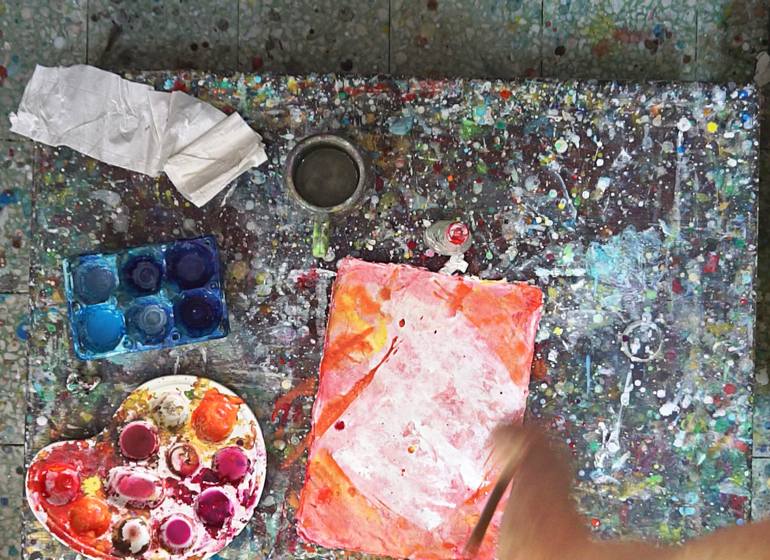 Original Abstract Expressionism Abstract Painting by Michel Gordon Tardio