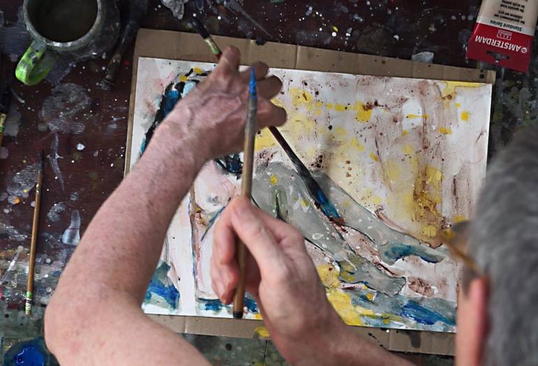 Original Expressionism Nude Painting by Michel Gordon Tardio