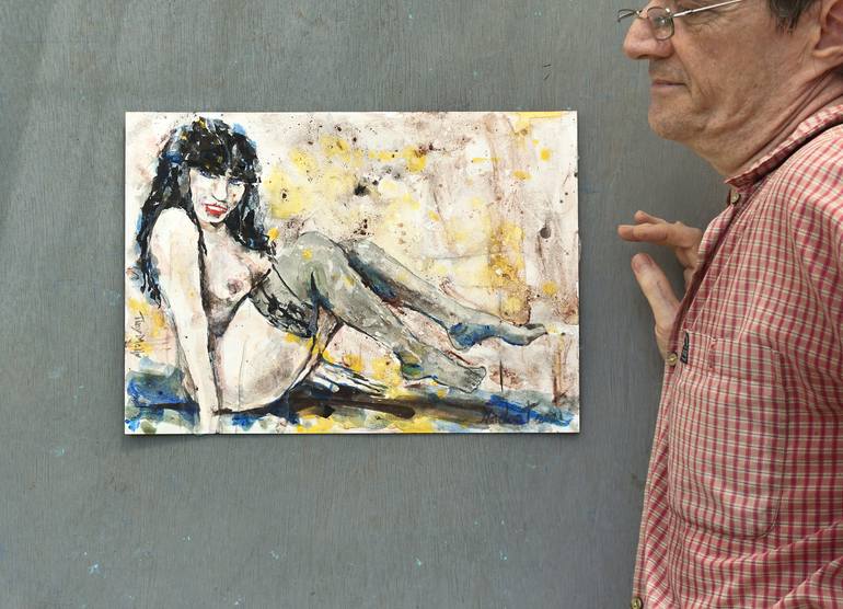 Original Expressionism Nude Painting by Michel Gordon Tardio