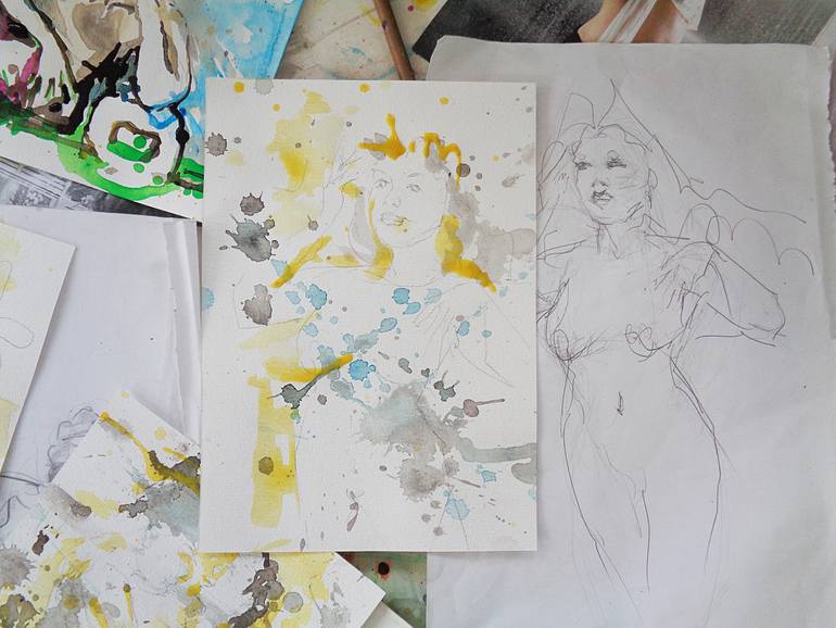 Original Expressionism People Painting by Michel Gordon Tardio