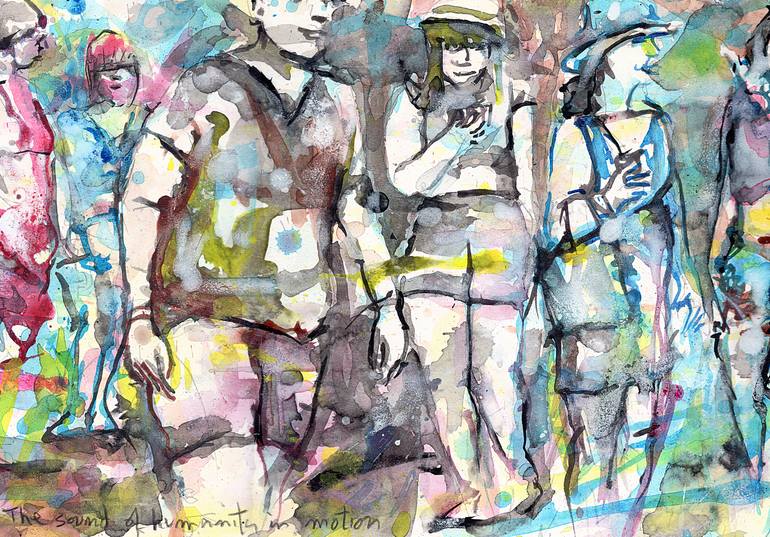 Original Expressionism People Painting by Michel Gordon Tardio