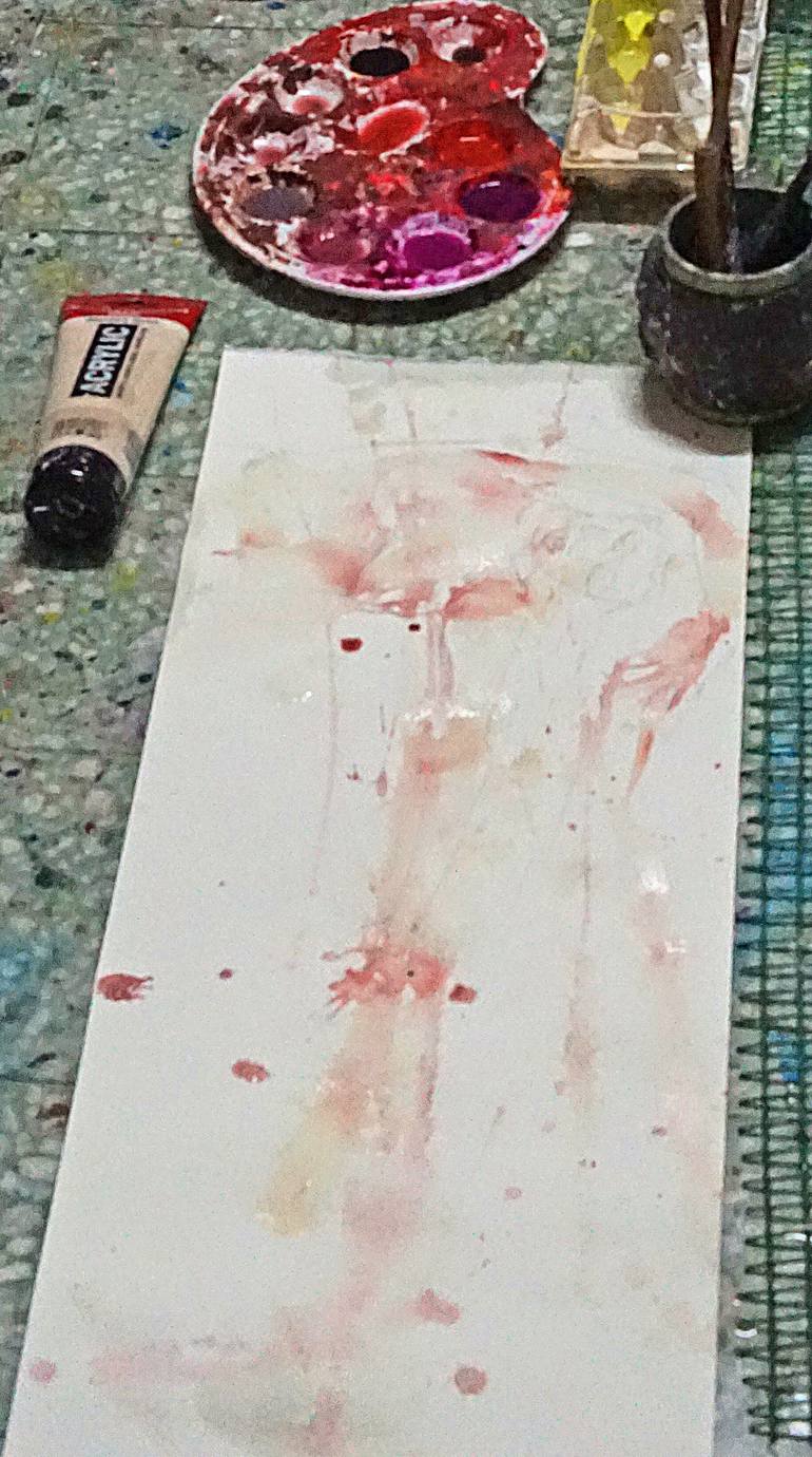 Original Expressionism Nude Painting by Michel Gordon Tardio