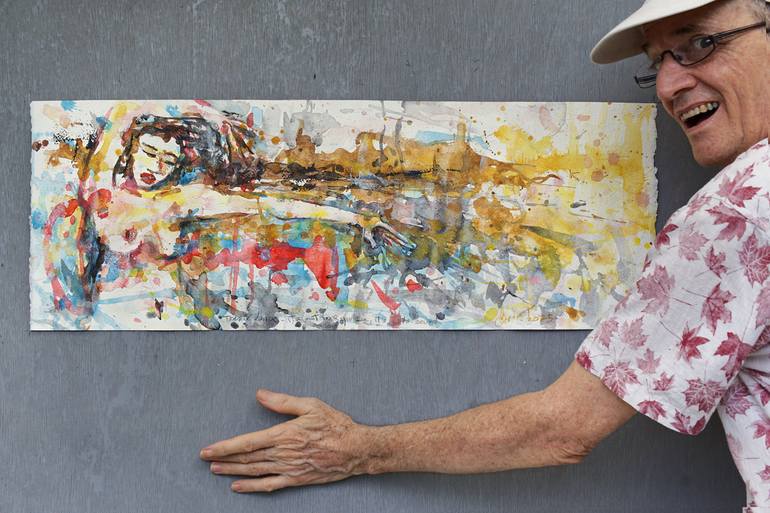 Original Expressionism Nude Painting by Michel Gordon Tardio