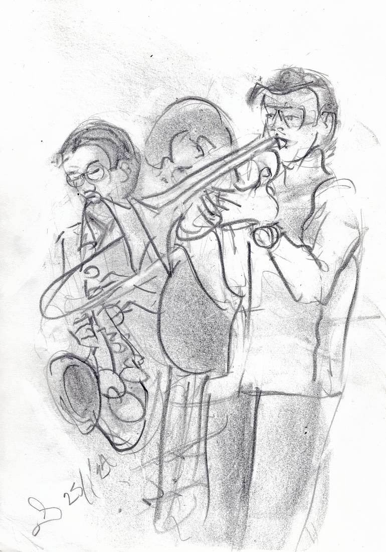Original Expressionism Music Drawing by Michel Gordon Tardio