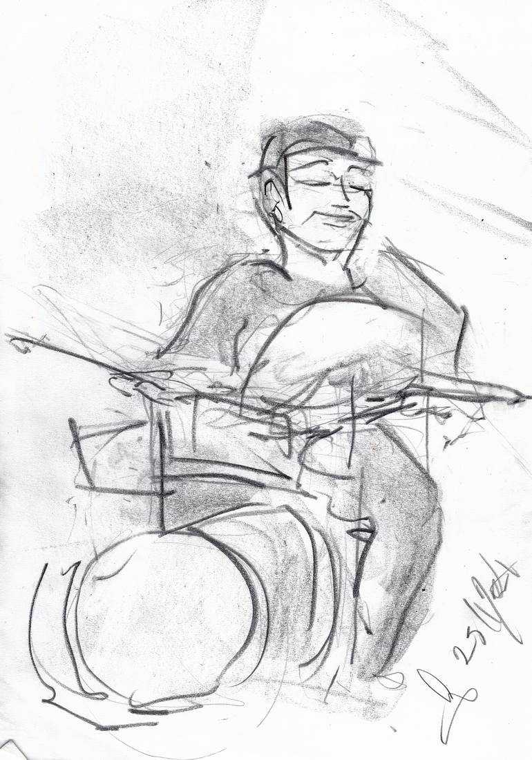 Original Expressionism Music Drawing by Michel Gordon Tardio